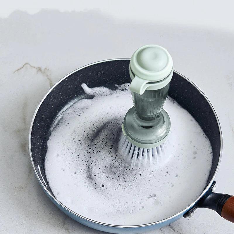 Dish Brush with Soap Dispenser for Kitchen Sink and Pot Cleaning Alteris