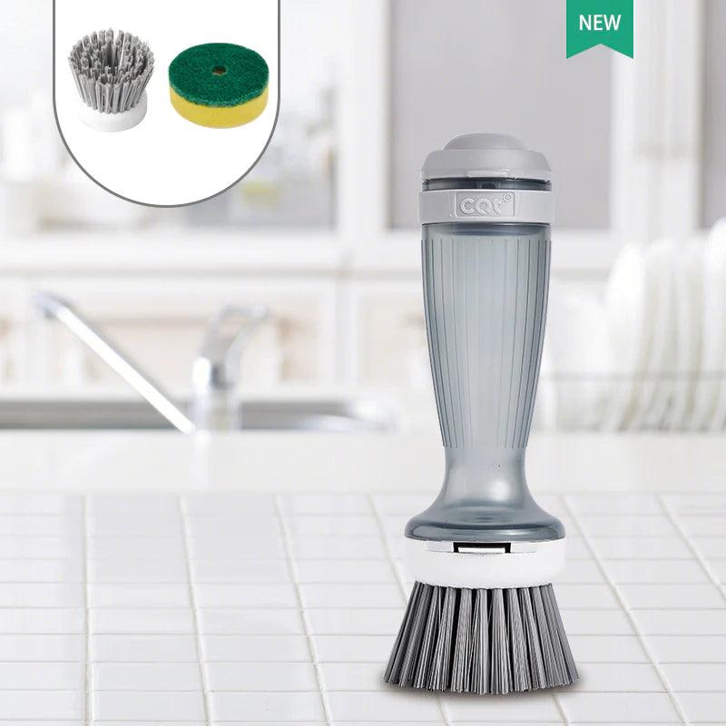 Dish Brush with Soap Dispenser for Kitchen Sink and Pot Cleaning Alteris