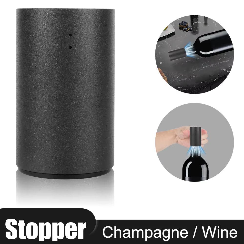 Electric Bottle Cap Plug Wine Stopper and Champagne Sealer for Freshness Alteris