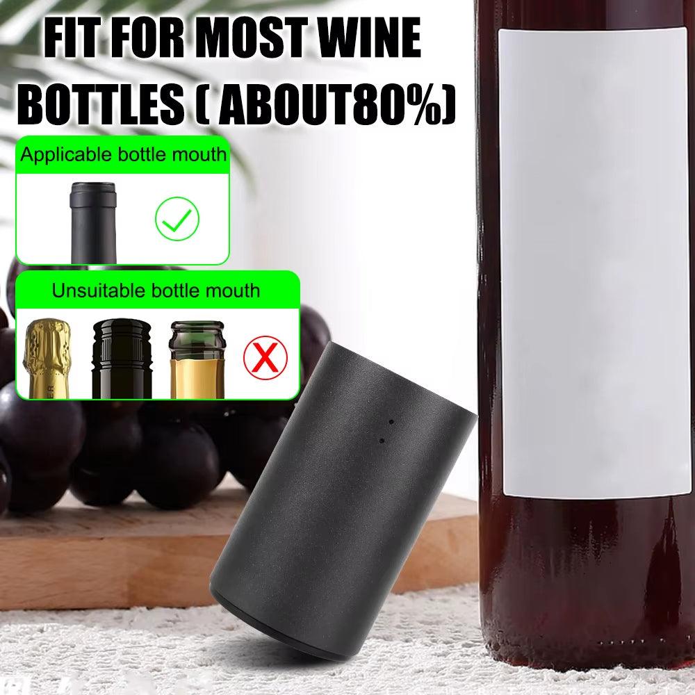 Electric Bottle Cap Plug Wine Stopper and Champagne Sealer for Freshness Alteris
