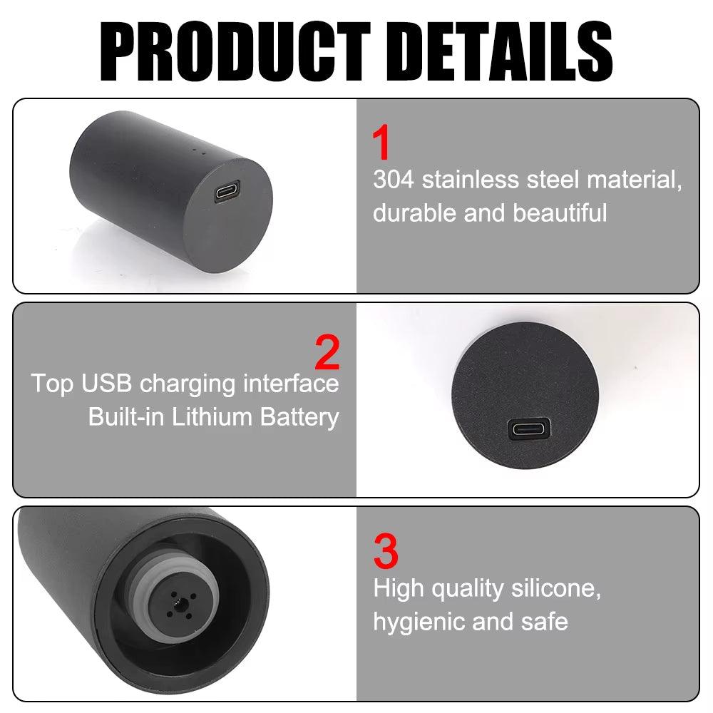 Electric Bottle Cap Plug Wine Stopper and Champagne Sealer for Freshness Alteris