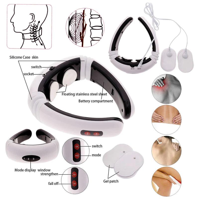 Electric Cervical Pulse Neck Massager with Magnetic Therapy for Muscle Relaxation Alteris
