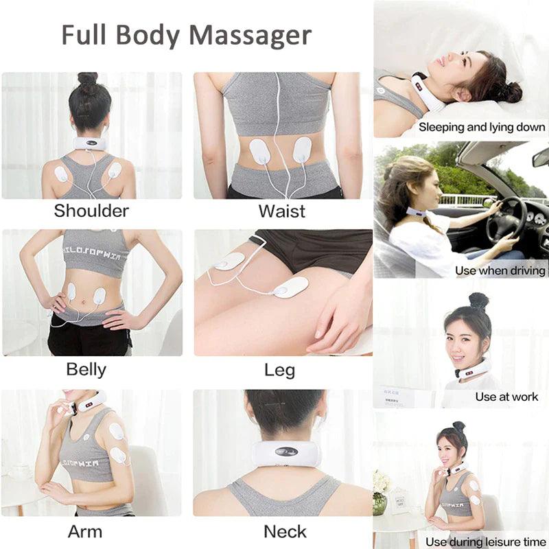 Electric Cervical Pulse Neck Massager with Magnetic Therapy for Muscle Relaxation Alteris