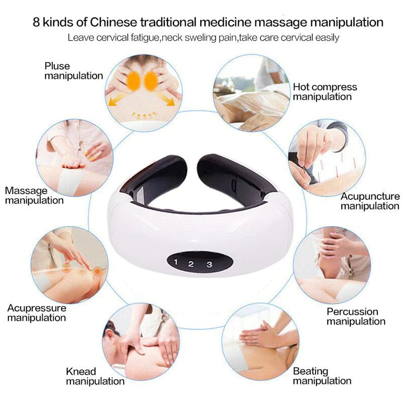 Electric Cervical Pulse Neck Massager with Magnetic Therapy for Muscle Relaxation Alteris
