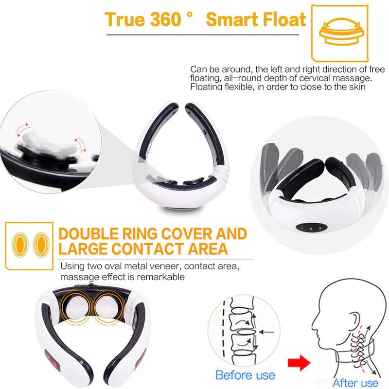 Electric Cervical Pulse Neck Massager with Magnetic Therapy for Muscle Relaxation Alteris