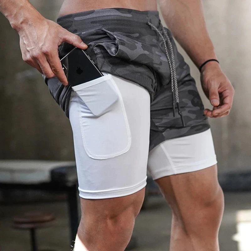 Men's 2-in-1 Running Shorts Quick Dry for Gym and Training Alteris