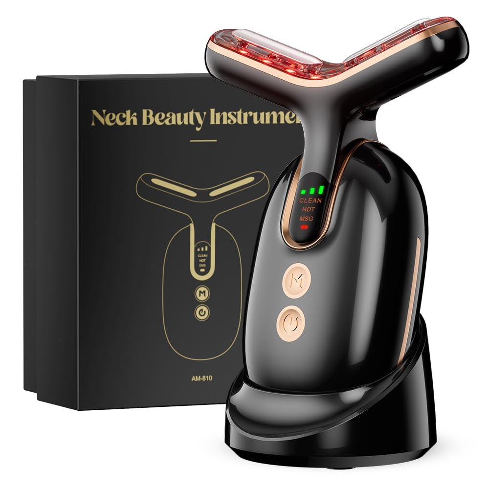 Neck and Face Massager for Skin Care and Double Chin with Vibration and Heat Alteris