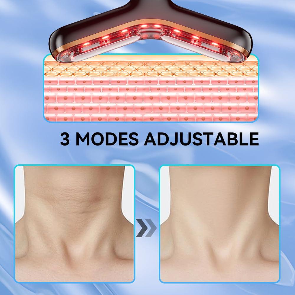Neck and Face Massager for Skin Care and Double Chin with Vibration and Heat Alteris