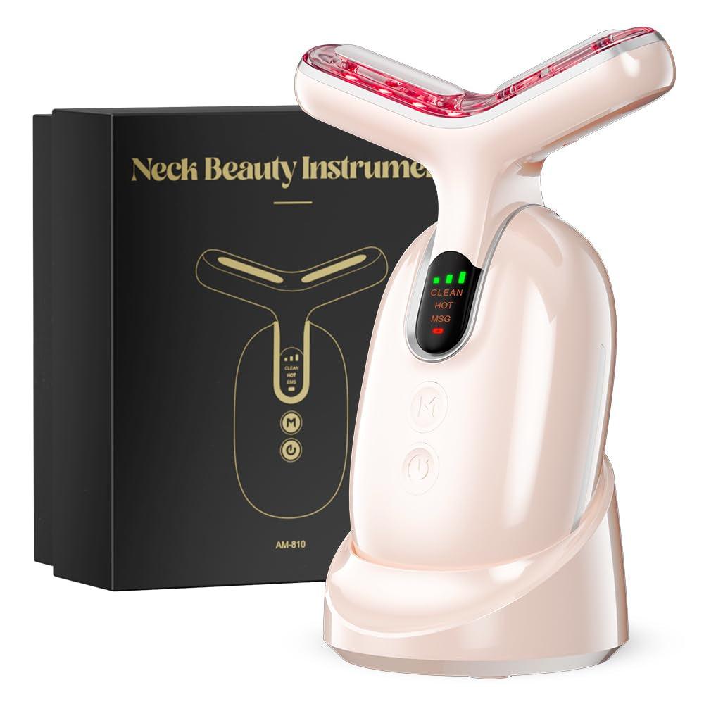 Neck and Face Massager for Skin Care and Double Chin with Vibration and Heat Alteris
