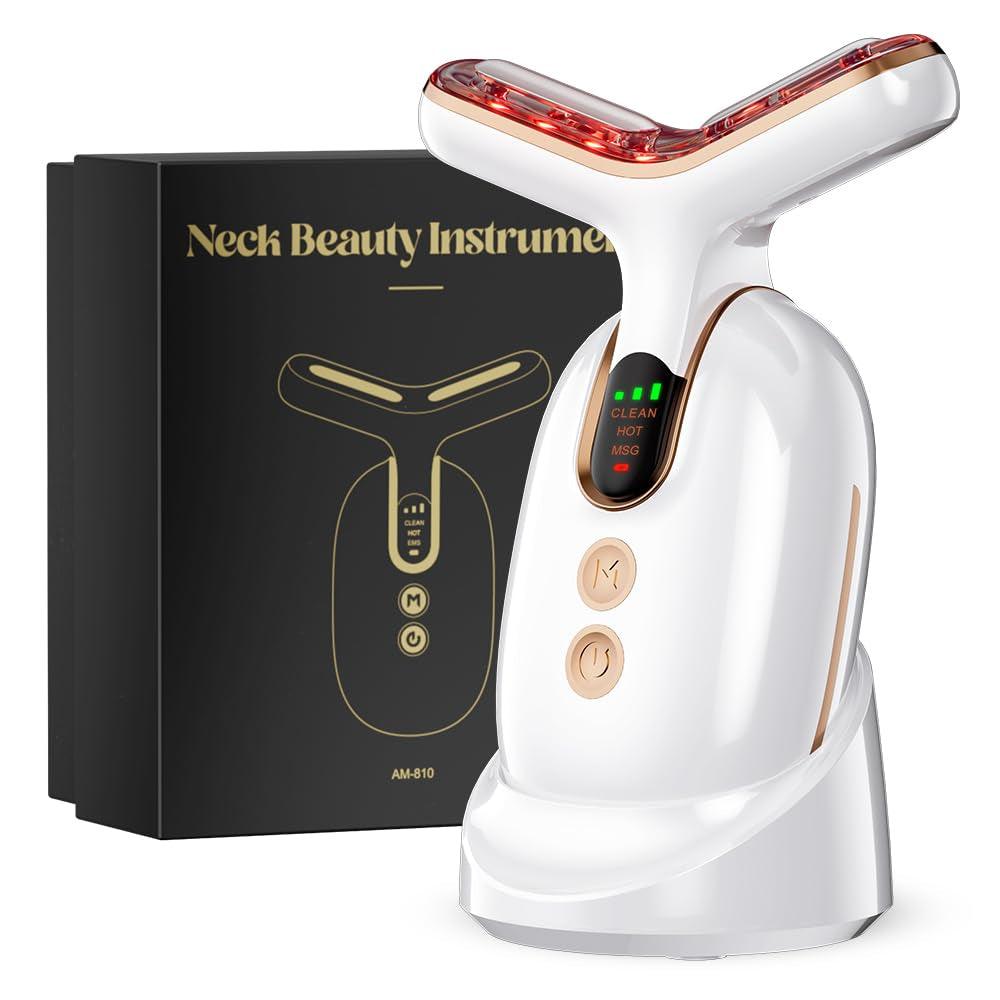 Neck and Face Massager for Skin Care and Double Chin with Vibration and Heat Alteris