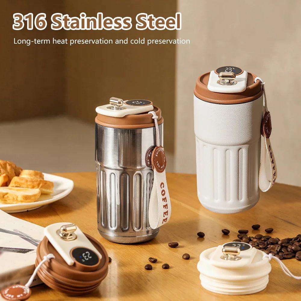 Smart Thermos Bottle with LED Temperature Display Coffee Cup Alteris