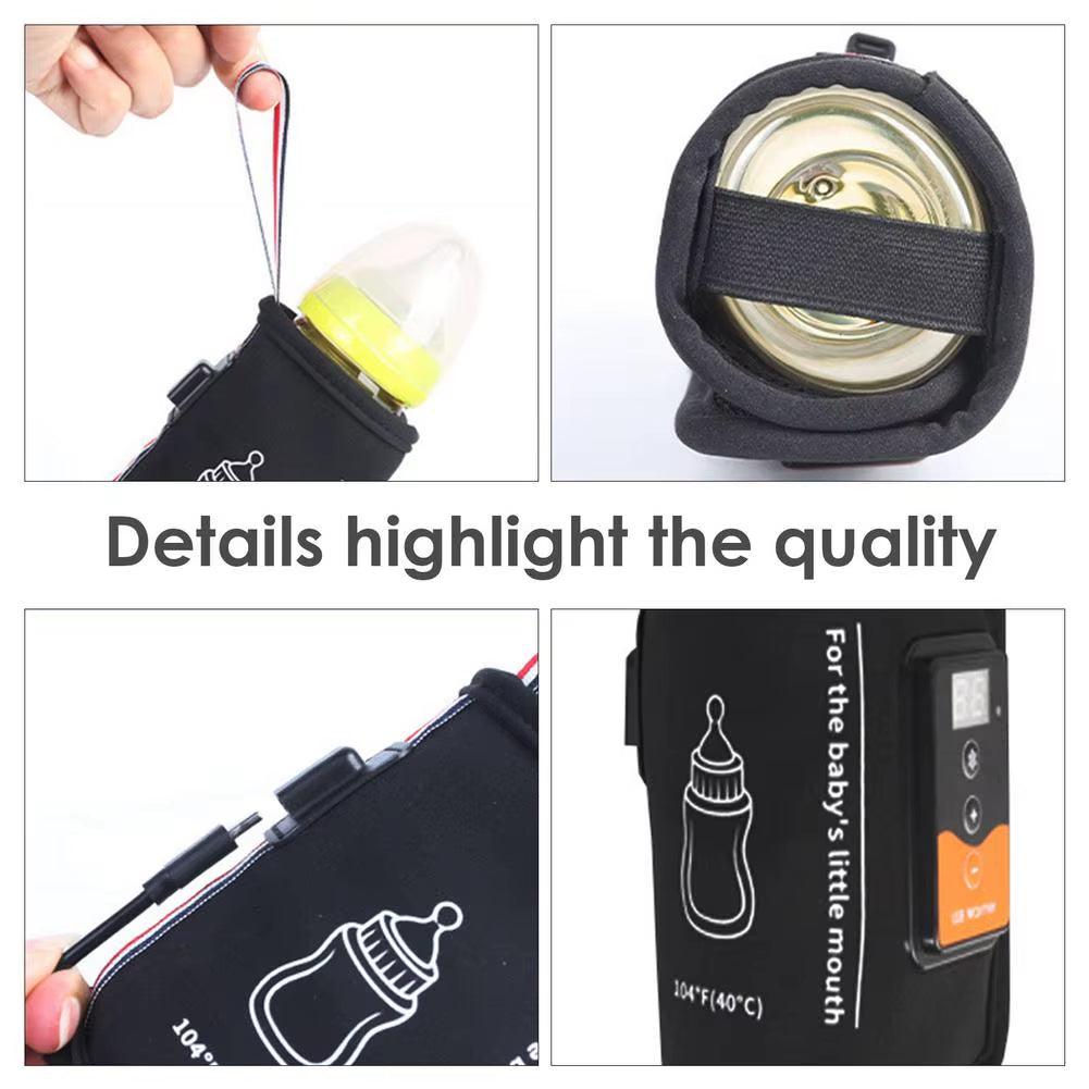 Smart USB Baby Bottle Warmer with Adjustable Temperature for Travel Alteris