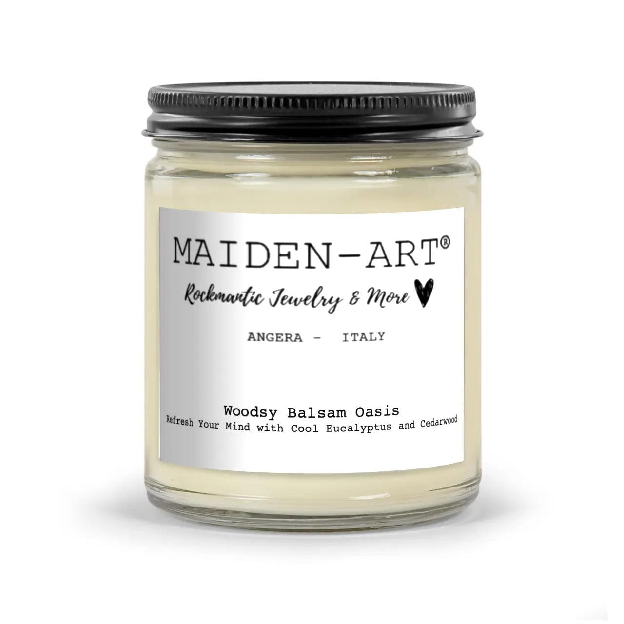 Woodsy Balsam Oasis Aromatherapy Candle for Mindfulness and Meditation Alteris