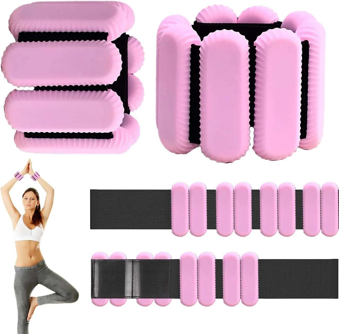 Adjustable Wrist & Ankle Weights for Pilates, Yoga & Training - Alteris