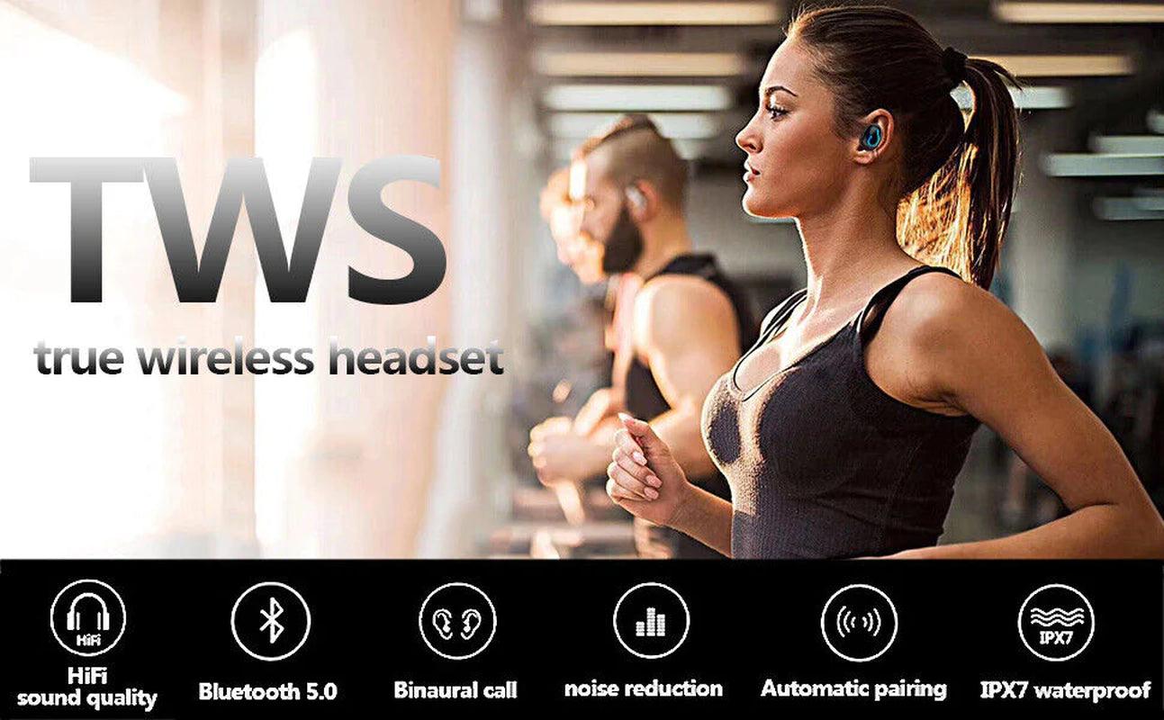 Bluetooth 5.1 TWS Wireless Earbuds with Stereo Sound and IPX7 Waterproof Alteris