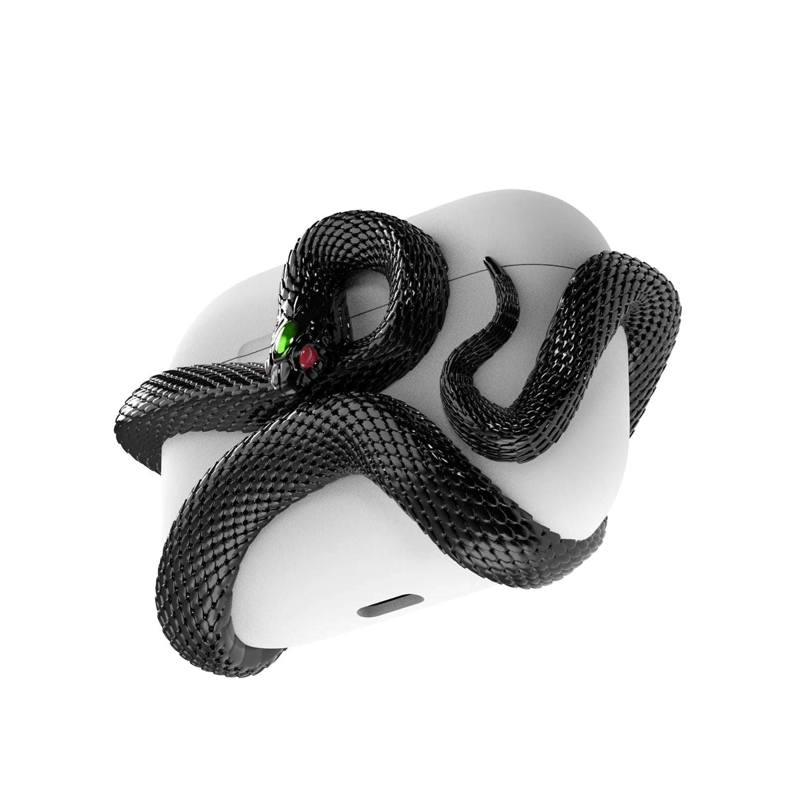 Creative Horrible Snake Wireless Earphone Case Headset Protective Case Silicone Case Earphone Case Cover Early Halloween - Alteris