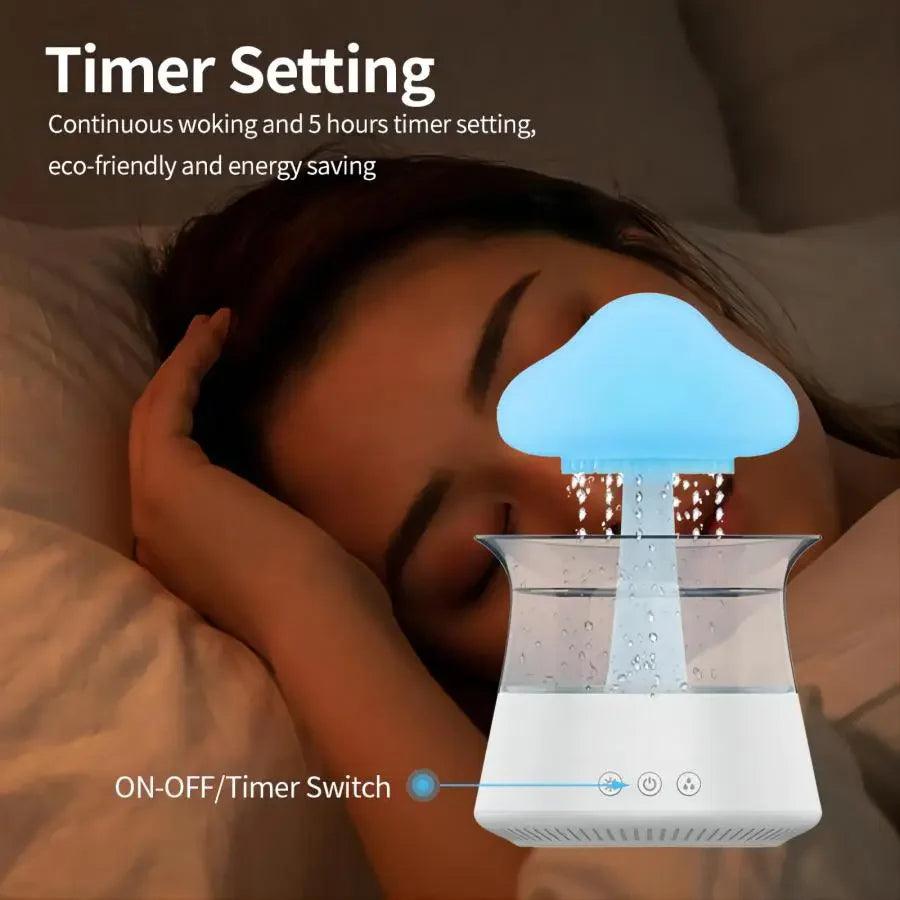 Relax Cloud Rain Ultrasonic Aromatherapy Humidifier with Colorful Lamp Alteris