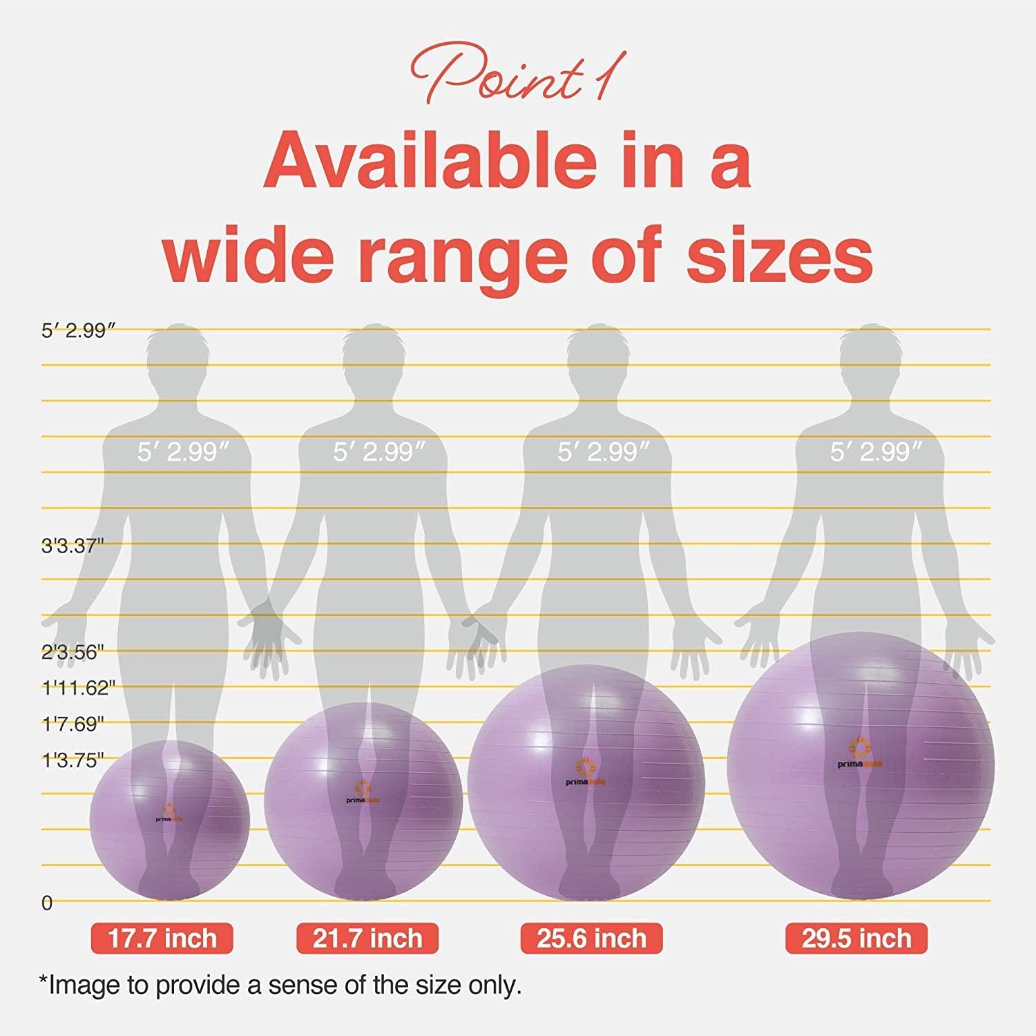 Exercise Ball for Stability Yoga Pilates and Pregnancy with Anti-Burst Design Alteris