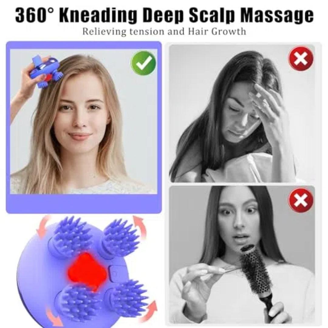 Electric Scalp Massager with 3 Speed Modes for Hair Growth and Relaxation - Alteris