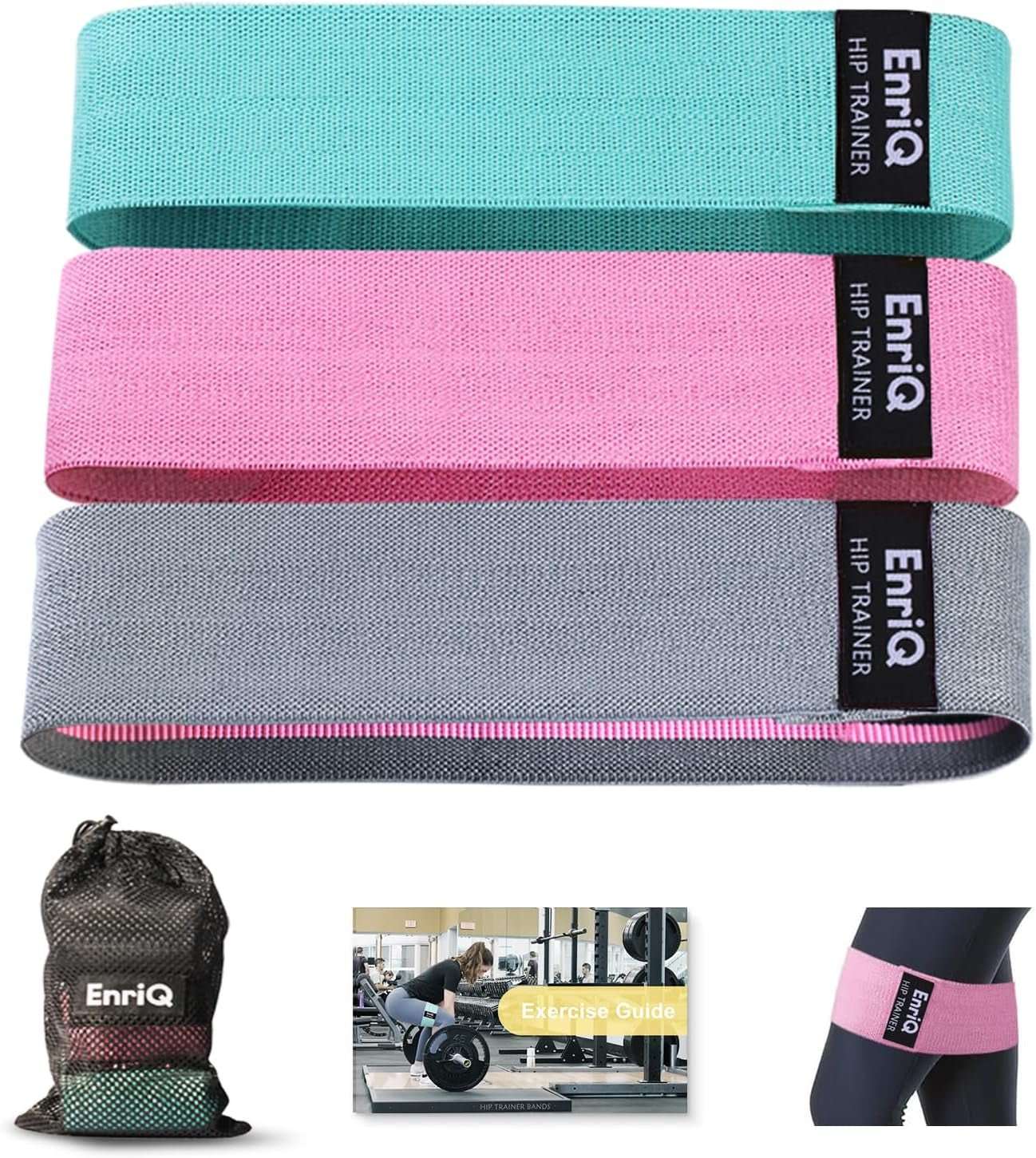 Fabric Resistance Bands for Legs and Glutes Non - Slip Elastic Workout Bands - Alteris