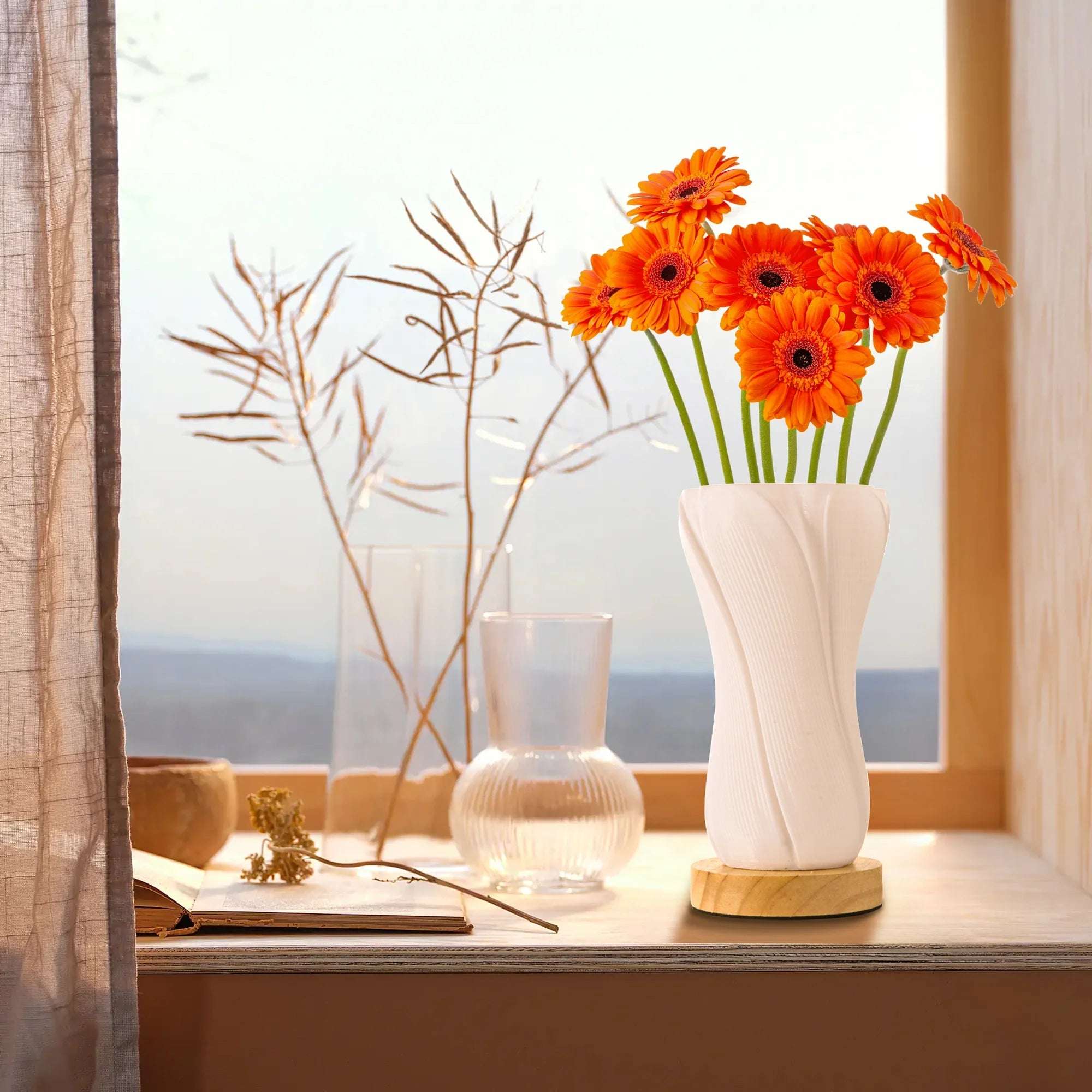 Frosted Glass Vase Lamp - Alteris