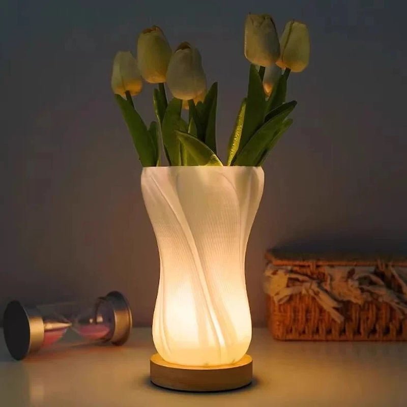 Frosted Glass Vase Lamp - Alteris