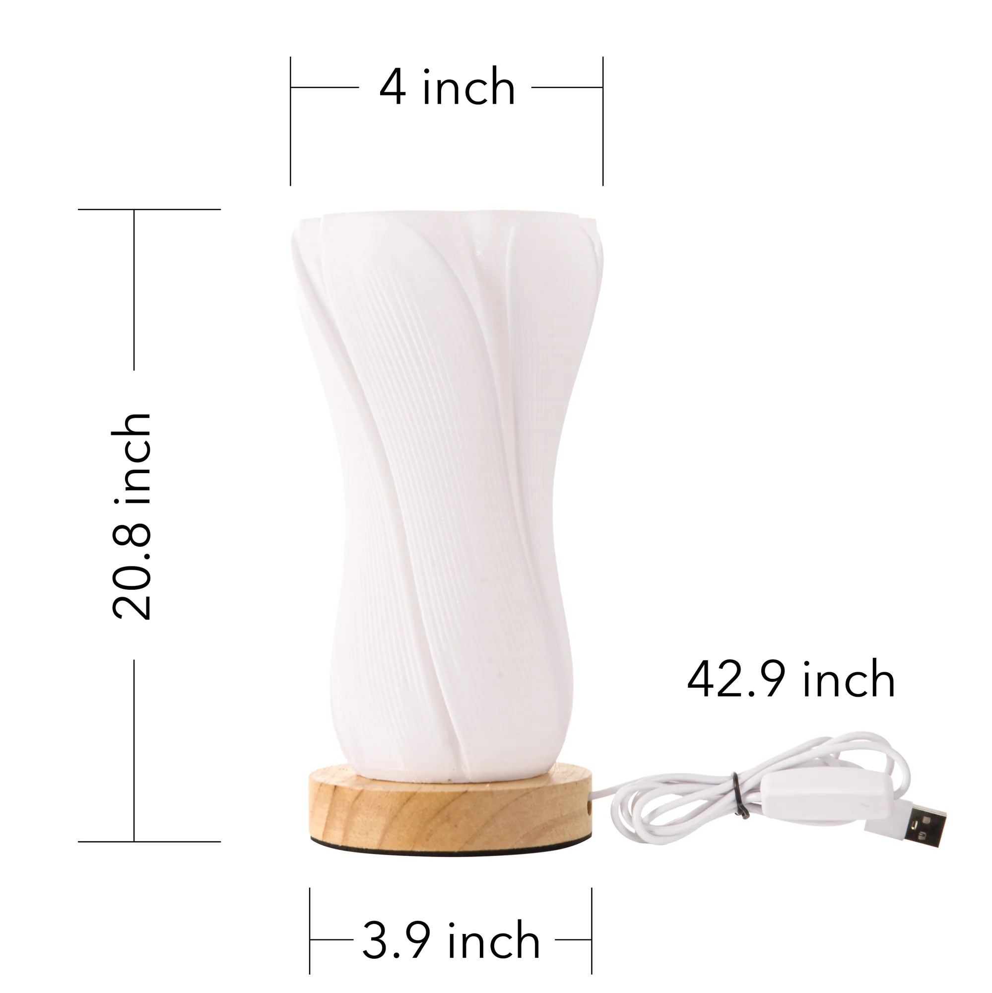 Frosted Glass Vase Lamp - Alteris