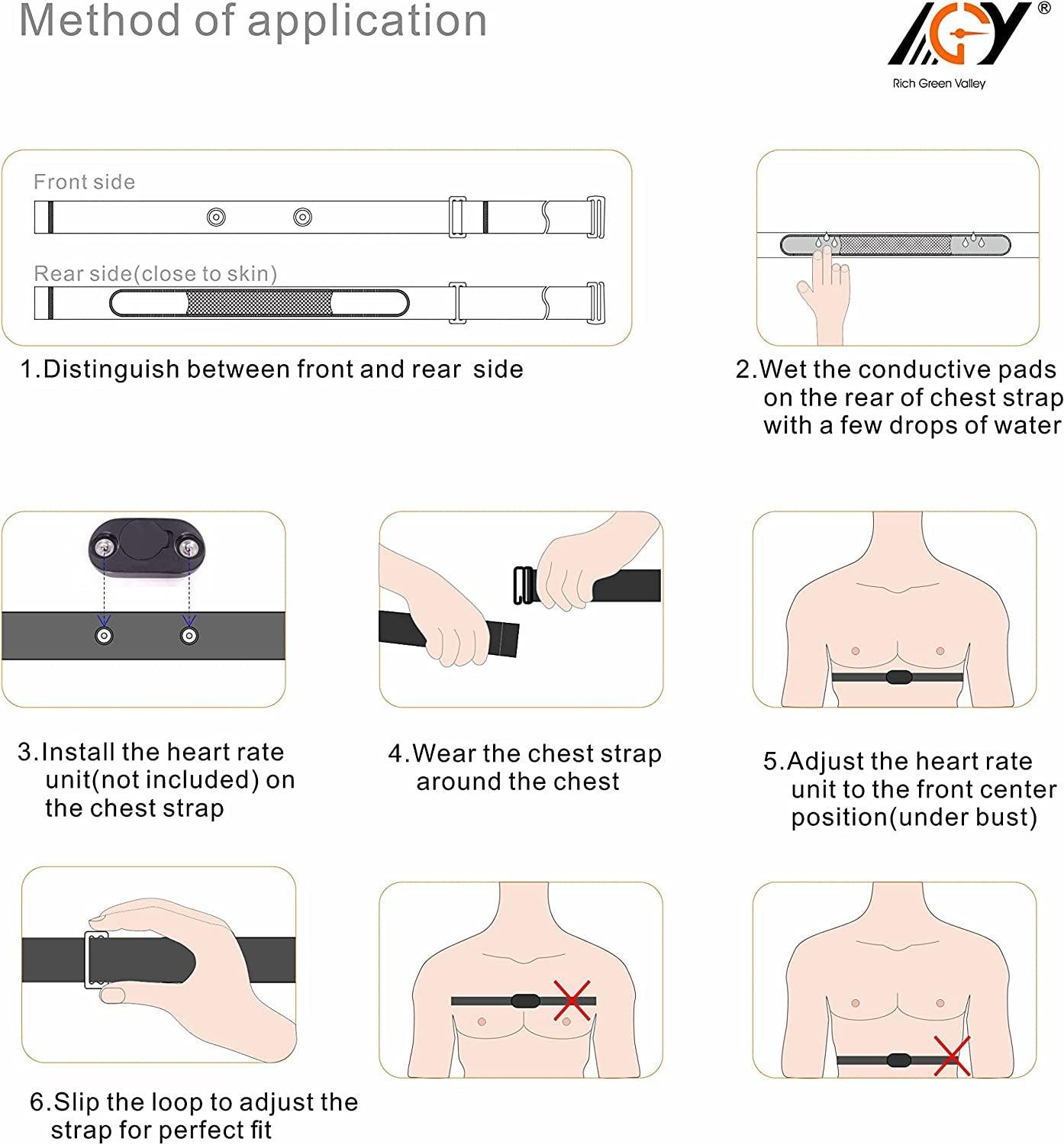 Heart Rate Monitor Chest Strap Replacement for Polar H10 H7 H1 Wahoo Garmin Alteris