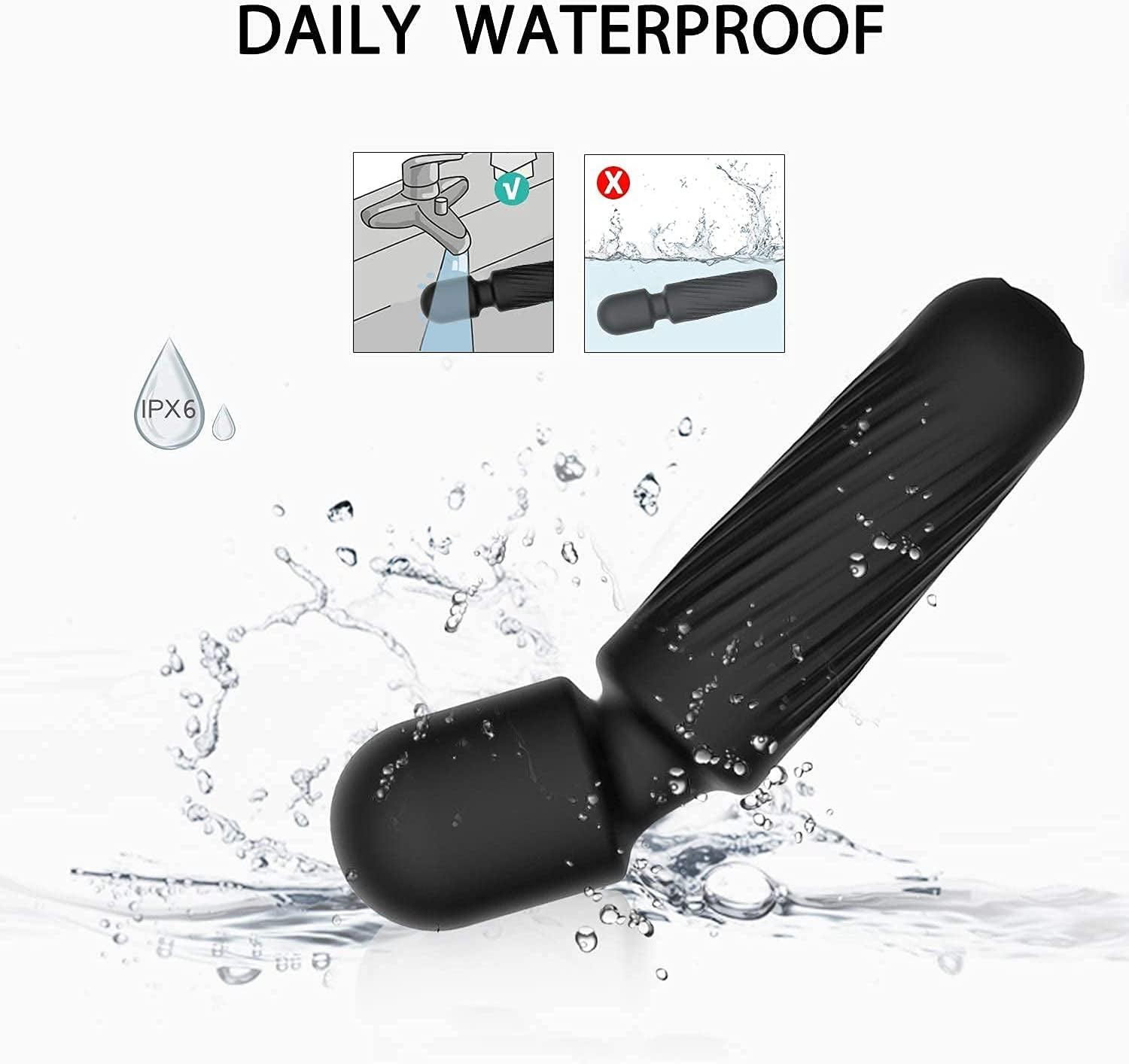 Mini Cordless Wand Massager with 10 Patterns for Muscle Relief and Tension - Alteris