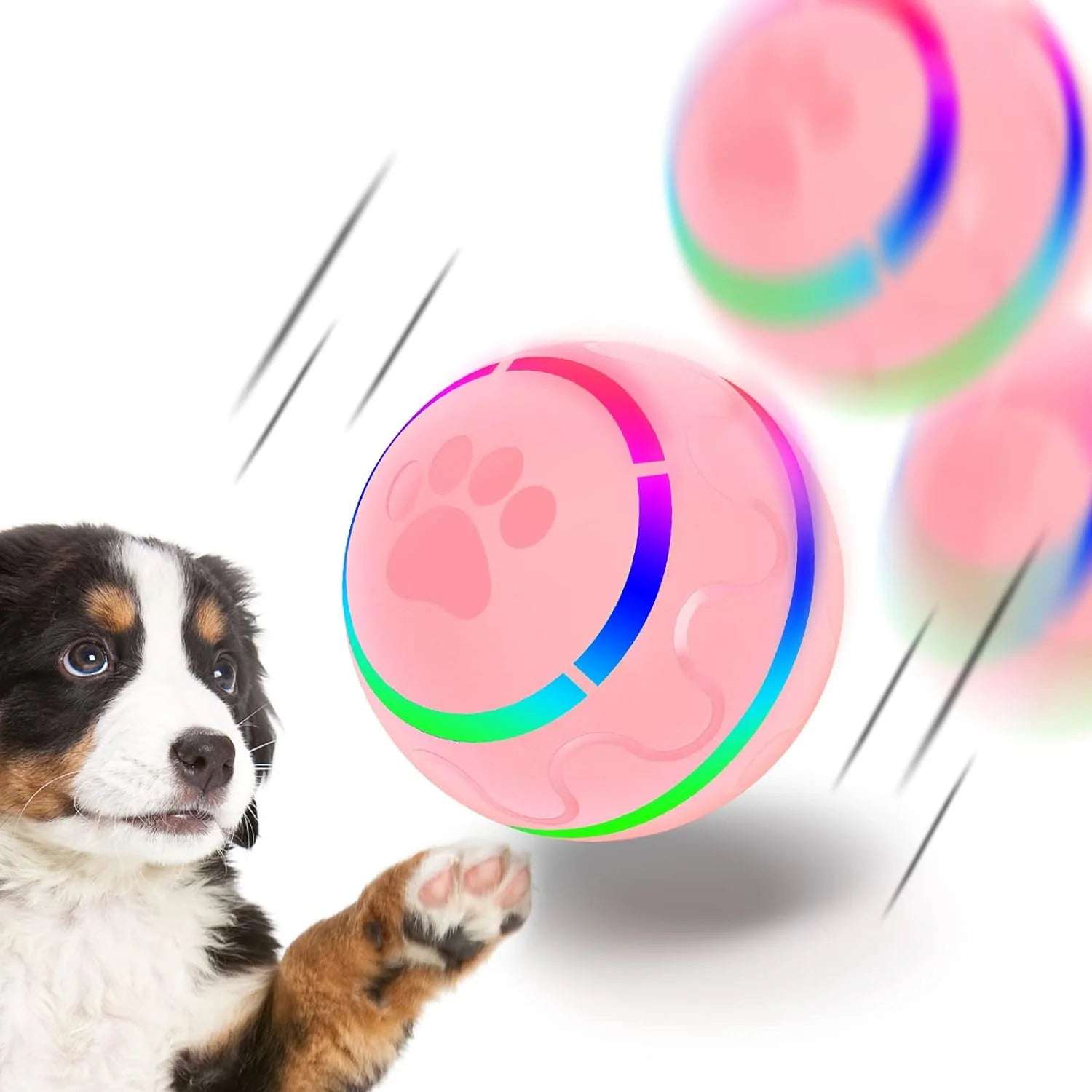 Peppy Pet Interactive Rolling Ball with LED Lights for Dogs - Alteris