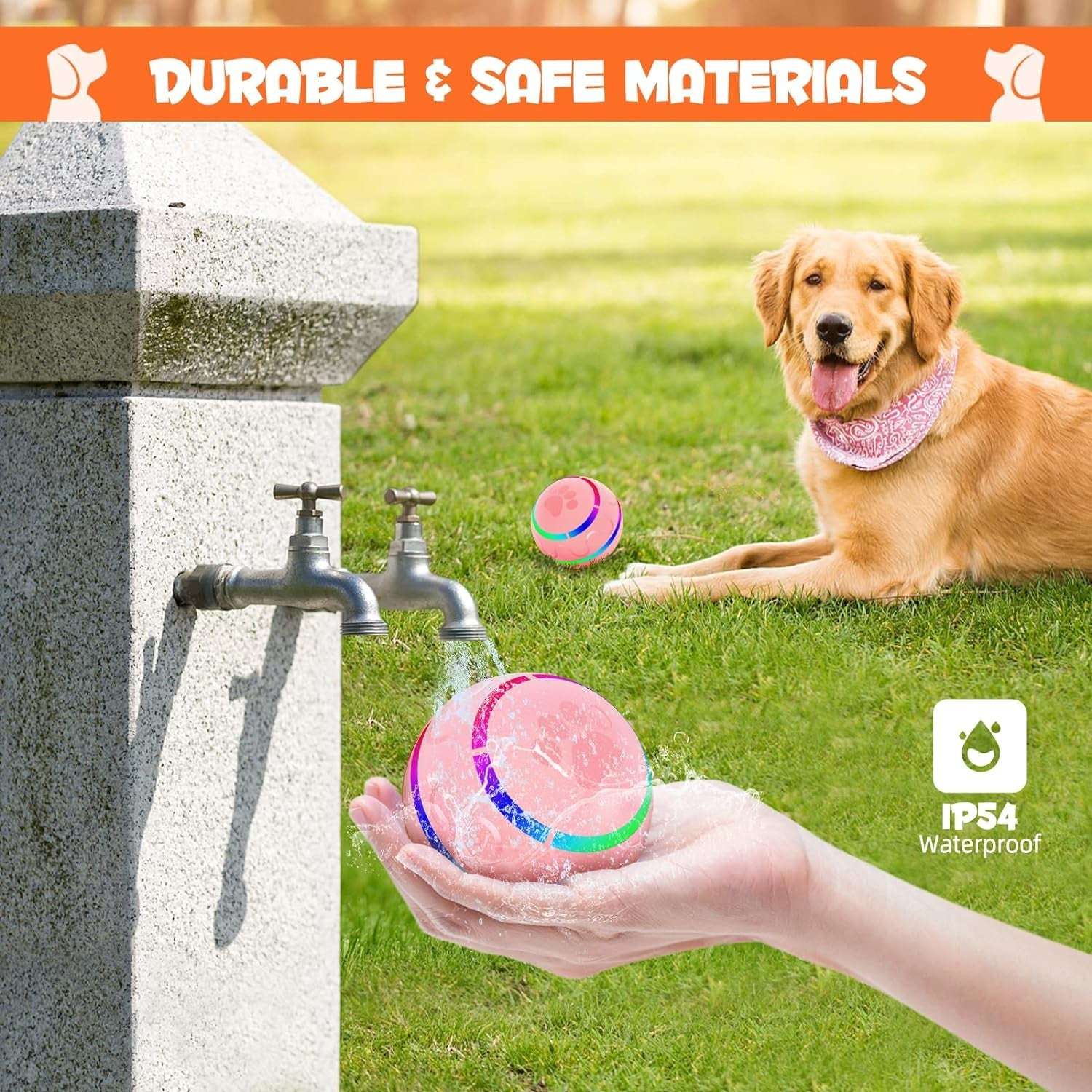 Peppy Pet Interactive Rolling Ball with LED Lights for Dogs - Alteris