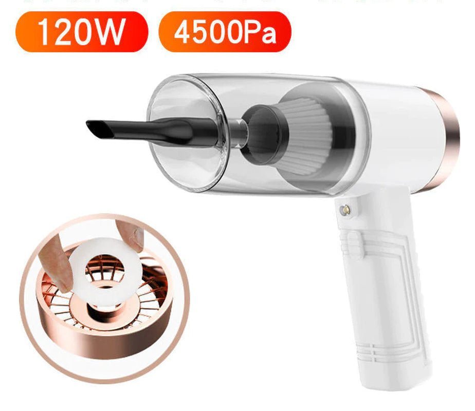 Powerful Mini Car Vacuum Cleaner Dual Purpose Design - Alteris