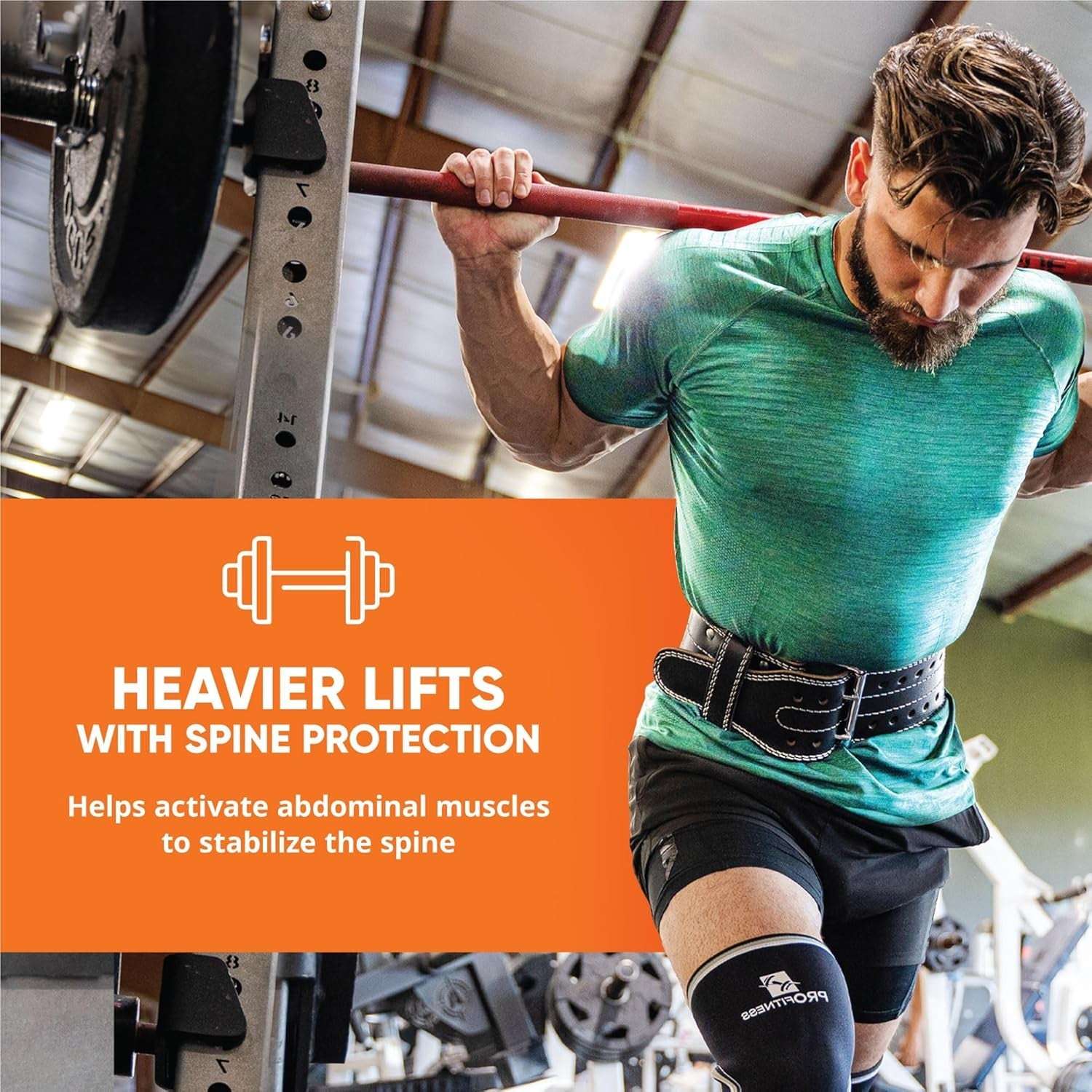 Premium Weight Lifting Belt for Back Support Squats and Powerlifting - Alteris