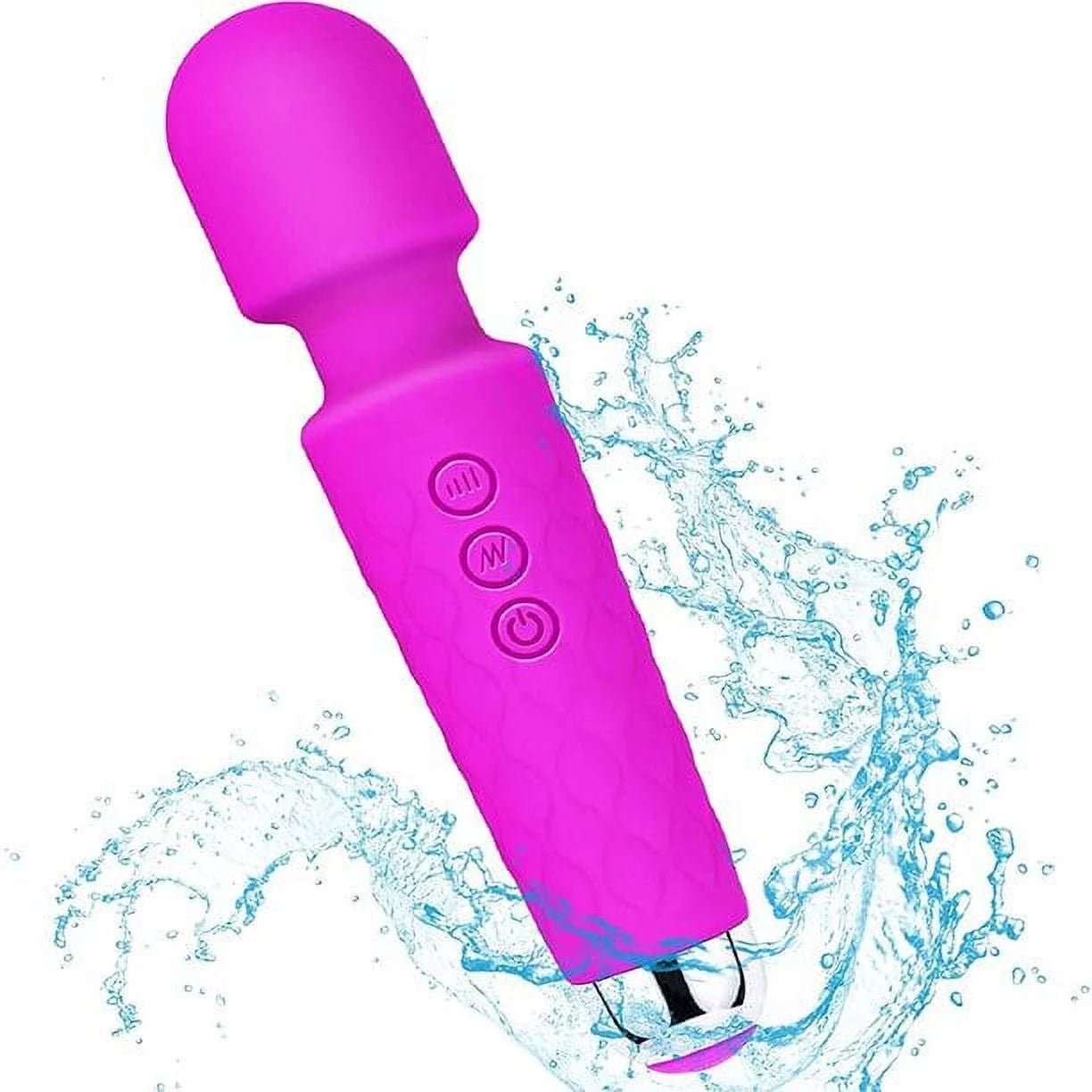 Rechargeable Mini Wand Massager with 8 Speeds and 20 Vibrations - Alteris