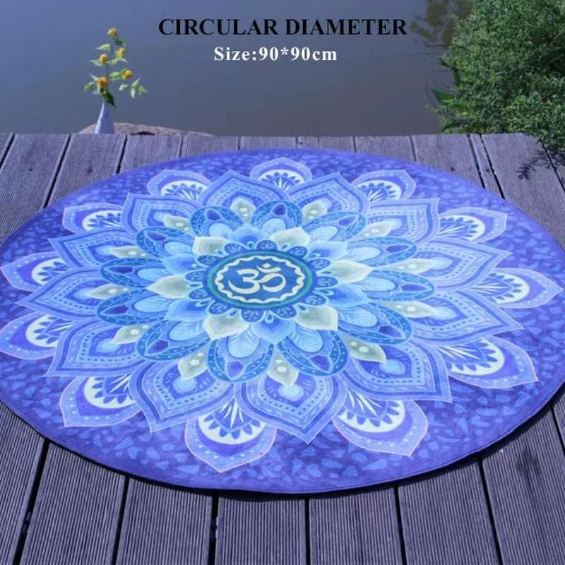 Round Non - Slip Yoga and Meditation Mat for Pilates and Fitness - Alteris
