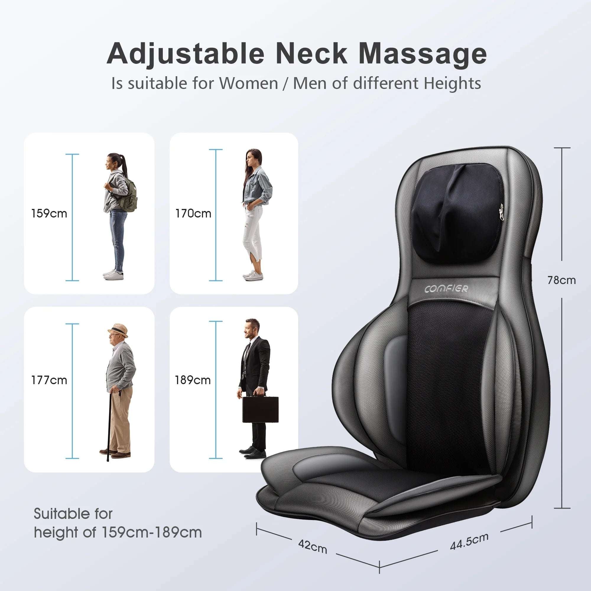 Shiatsu Neck and Back Massager with 3D Kneading and Heat Therapy - Alteris