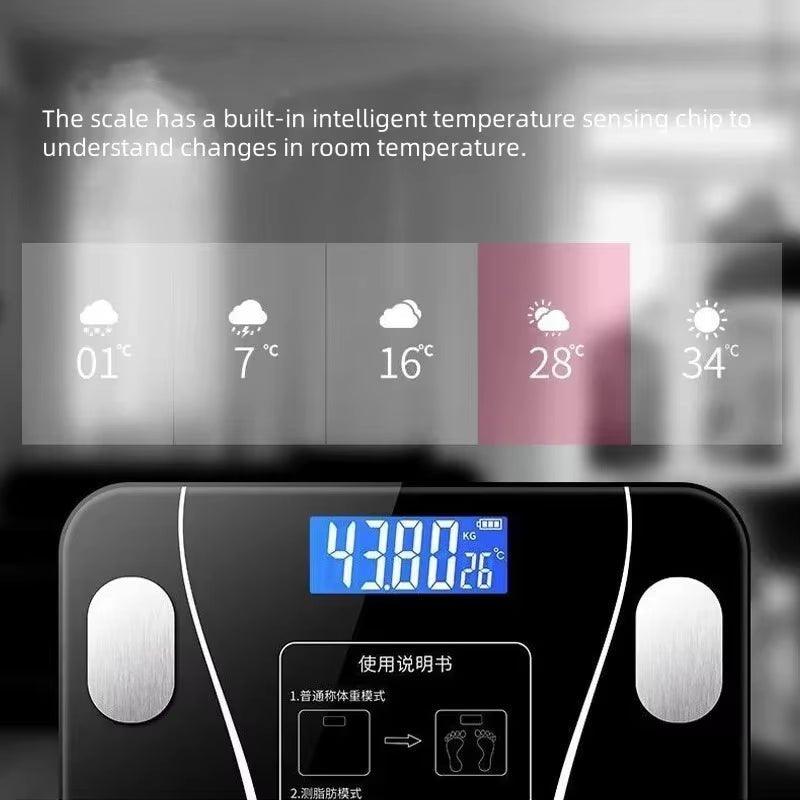 Smart Bluetooth Body Fat Scale with App Synchronization and Body Composition Analyzer Alteris