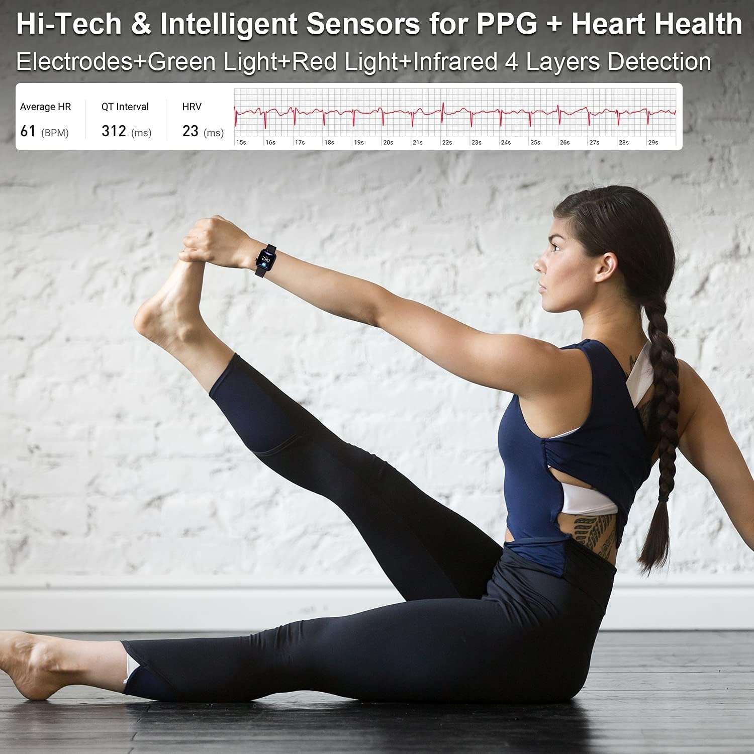 Smartwatch Fitness Tracker with Heart Rate Blood Oxygen and Sleep Monitor - Alteris