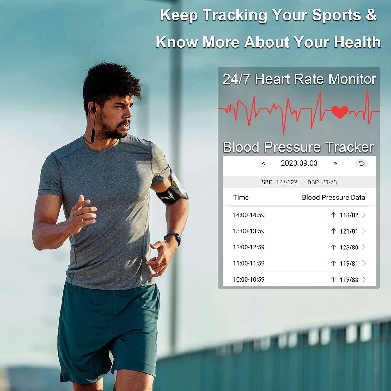 Smartwatch Fitness Tracker with Heart Rate Blood Oxygen and Sleep Monitor - Alteris