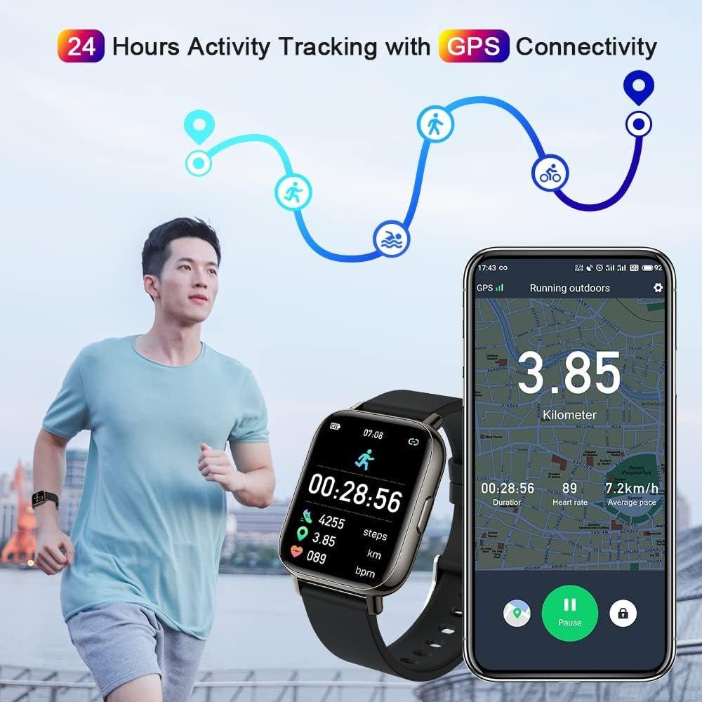 Smartwatch for Men and Women 1.69" HD Touch Screen Fitness Tracker - Alteris