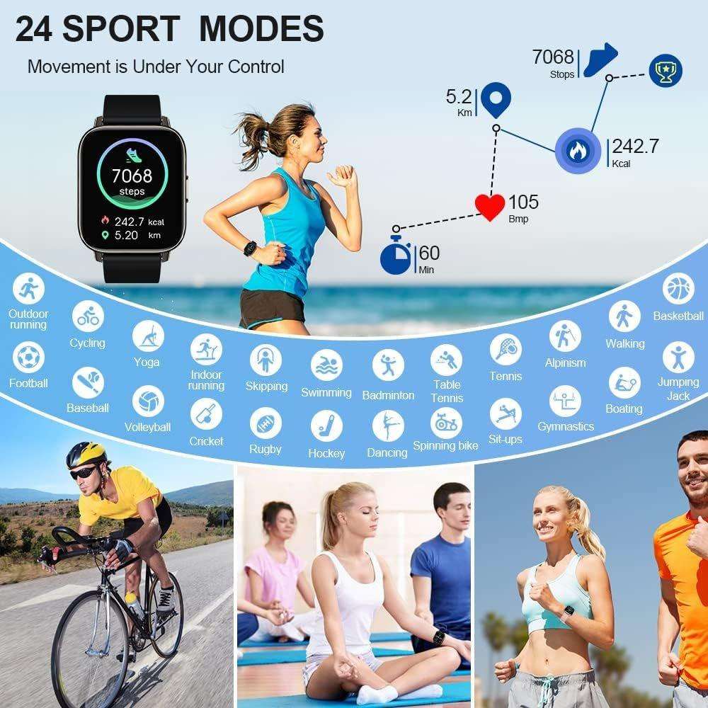 Smartwatch for Men and Women 1.69" HD Touch Screen Fitness Tracker - Alteris
