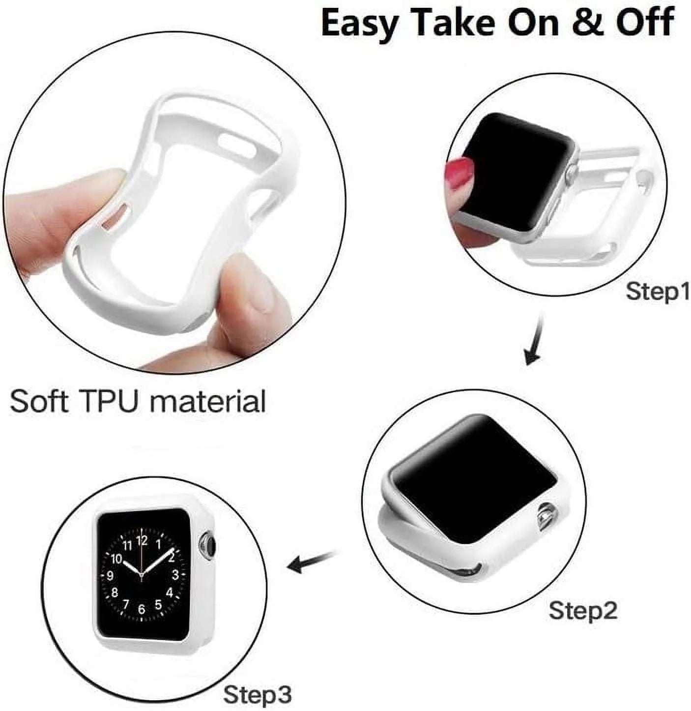 Ultra Thin Soft TPU Shockproof Case for Apple Watch Series 9 8 7 45mm - Alteris
