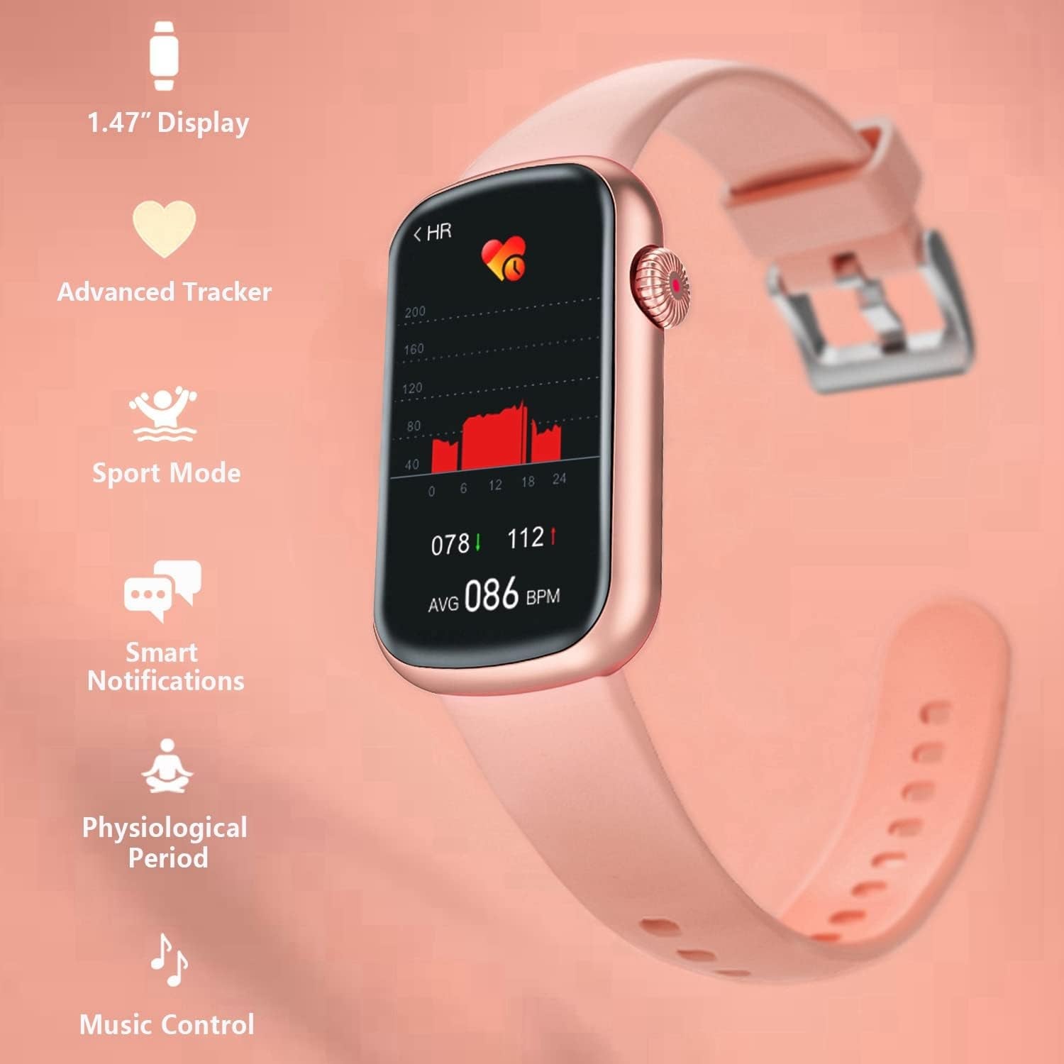 Waterproof Fitness Tracker with Heart Rate Blood Pressure and Sleep Monitor - Alteris